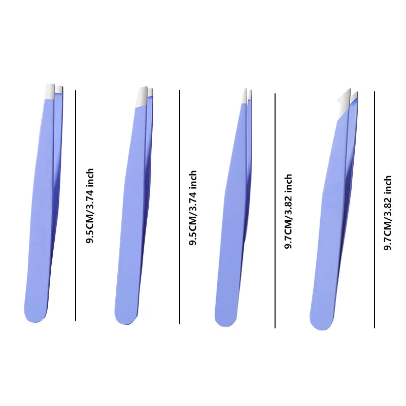 4Pcs Eyebrow Hair Removal Tweezers Grooming Basics