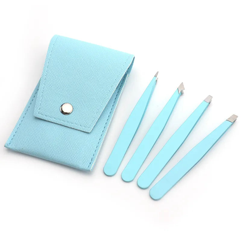 4Pcs High-Quality Eyebrow Tweezer Grooming Basics