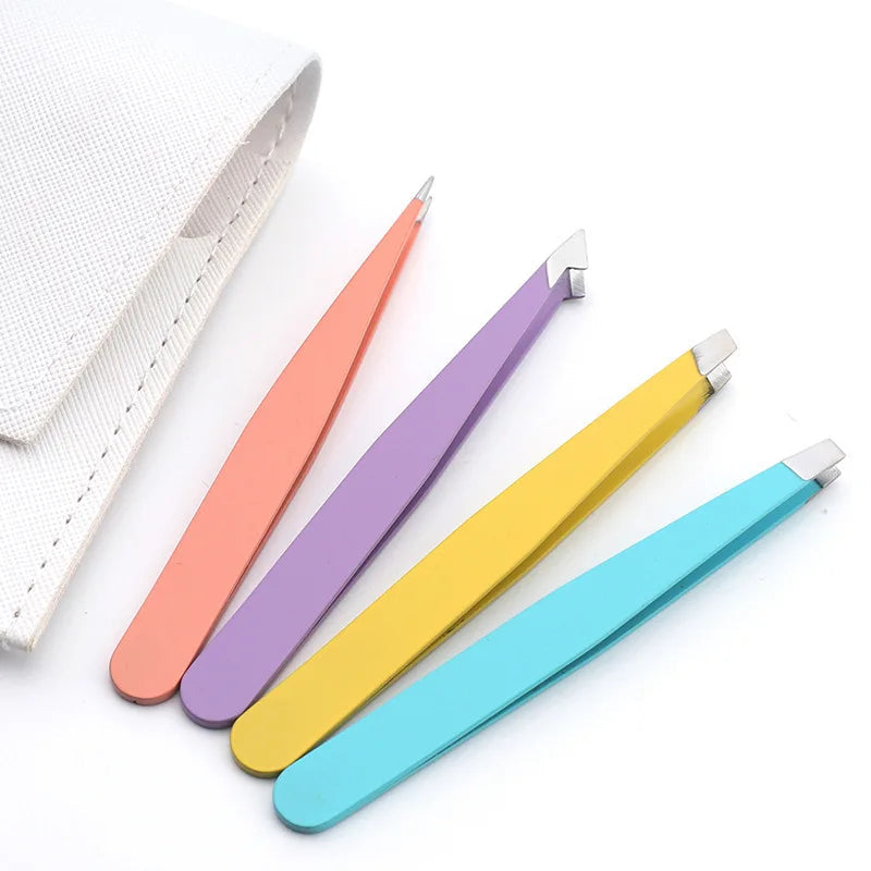 4Pcs High-Quality Eyebrow Tweezer Grooming Basics