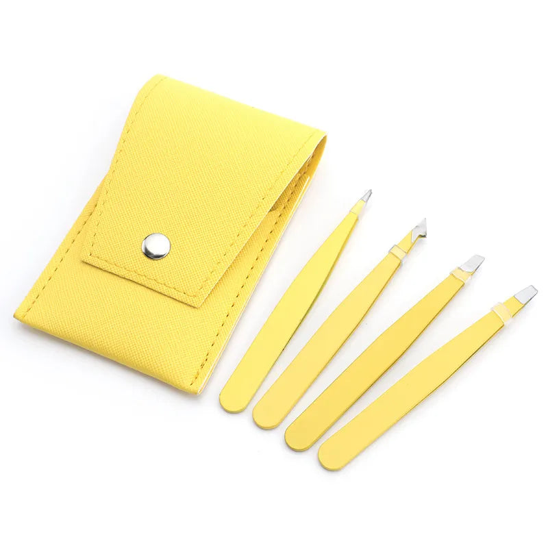 4Pcs High-Quality Eyebrow Tweezer Grooming Basics