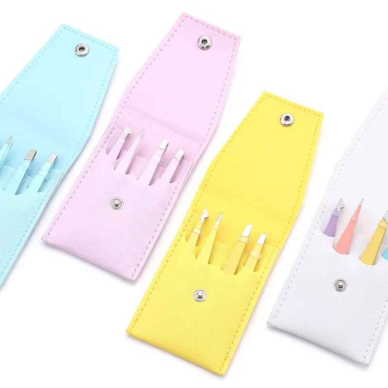 4Pcs High-Quality Eyebrow Tweezer Grooming Basics