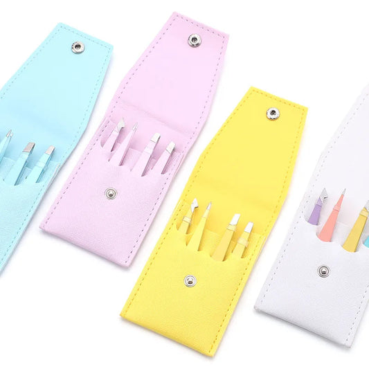 4Pcs High-Quality Eyebrow Tweezer Grooming Basics