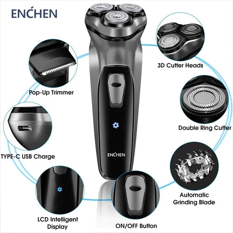 ENCHEN Blackstone Electrical Rotary Shaver for Men Grooming Basics