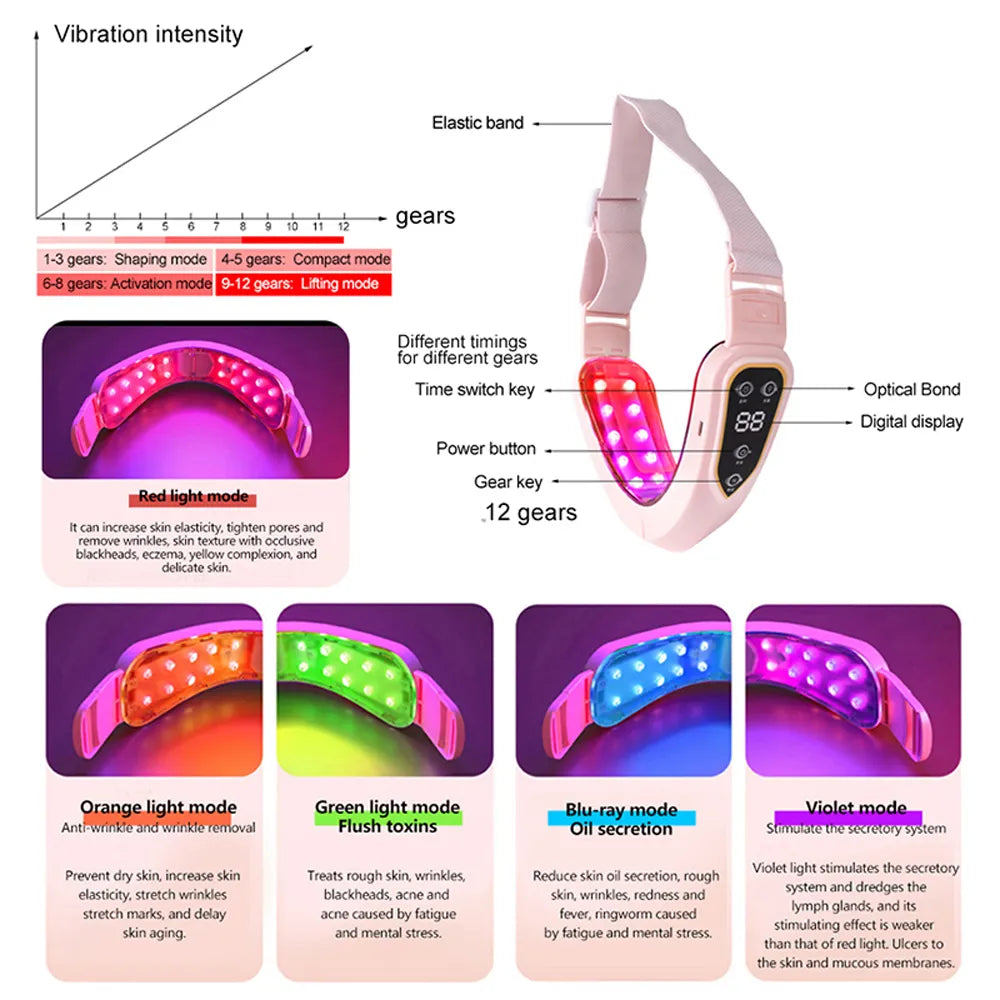 Facial Lifting Device LED Photon Therapy Grooming Basics