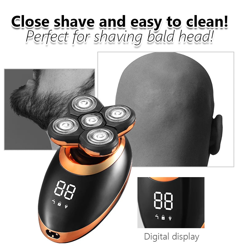 IPX7 Waterproof Electric Shaver Razor for Men Grooming Basics