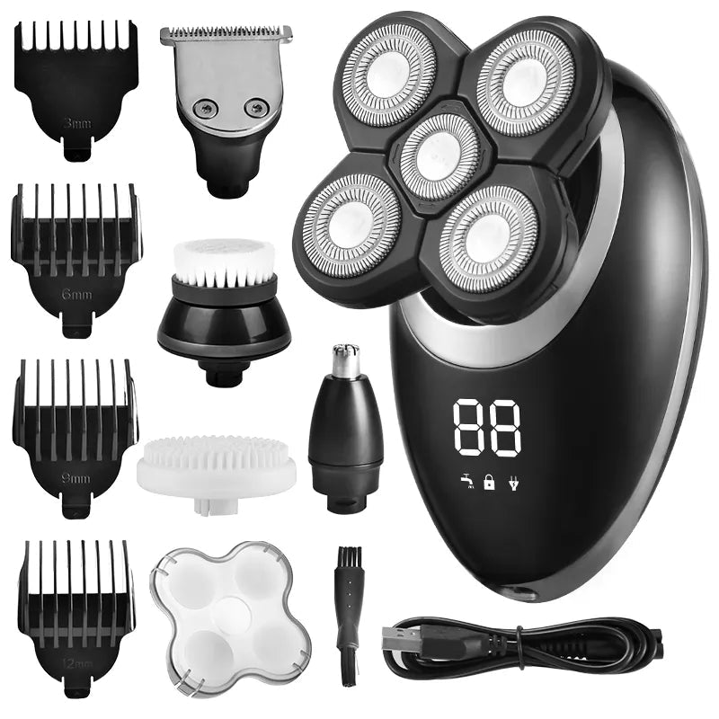 IPX7 Waterproof Electric Shaver Razor for Men Grooming Basics