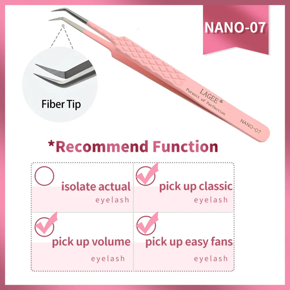 LAGEE Fiber Tip Eyelash Extension Tweezer Grooming Basics