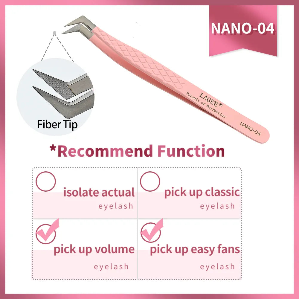 LAGEE Fiber Tip Eyelash Extension Tweezer Grooming Basics