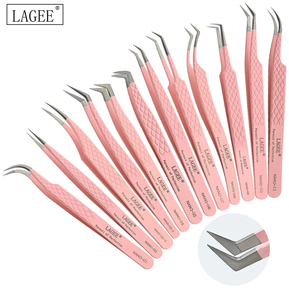 LAGEE Fiber Tip Eyelash Extension Tweezer Grooming Basics