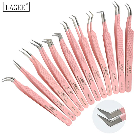 LAGEE Fiber Tip Eyelash Extension Tweezer Grooming Basics