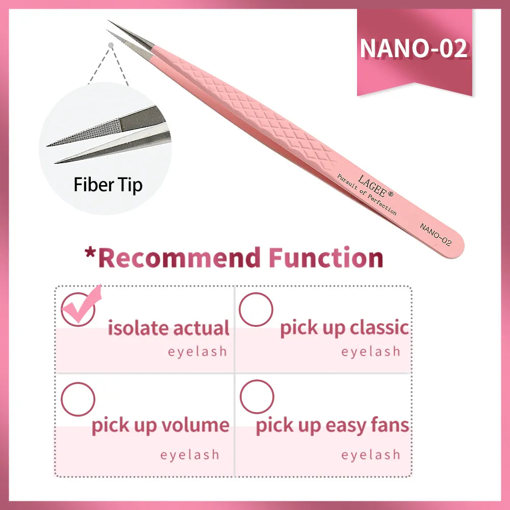 LAGEE Fiber Tip Eyelash Extension Tweezer Grooming Basics