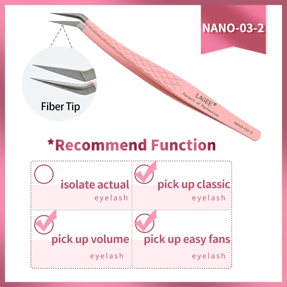 LAGEE Fiber Tip Eyelash Extension Tweezer Grooming Basics