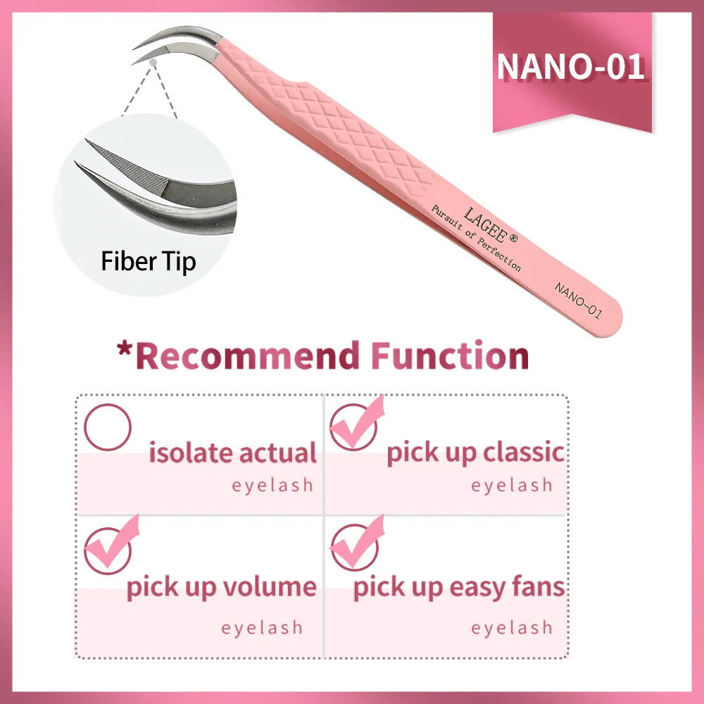 LAGEE Fiber Tip Eyelash Extension Tweezer Grooming Basics