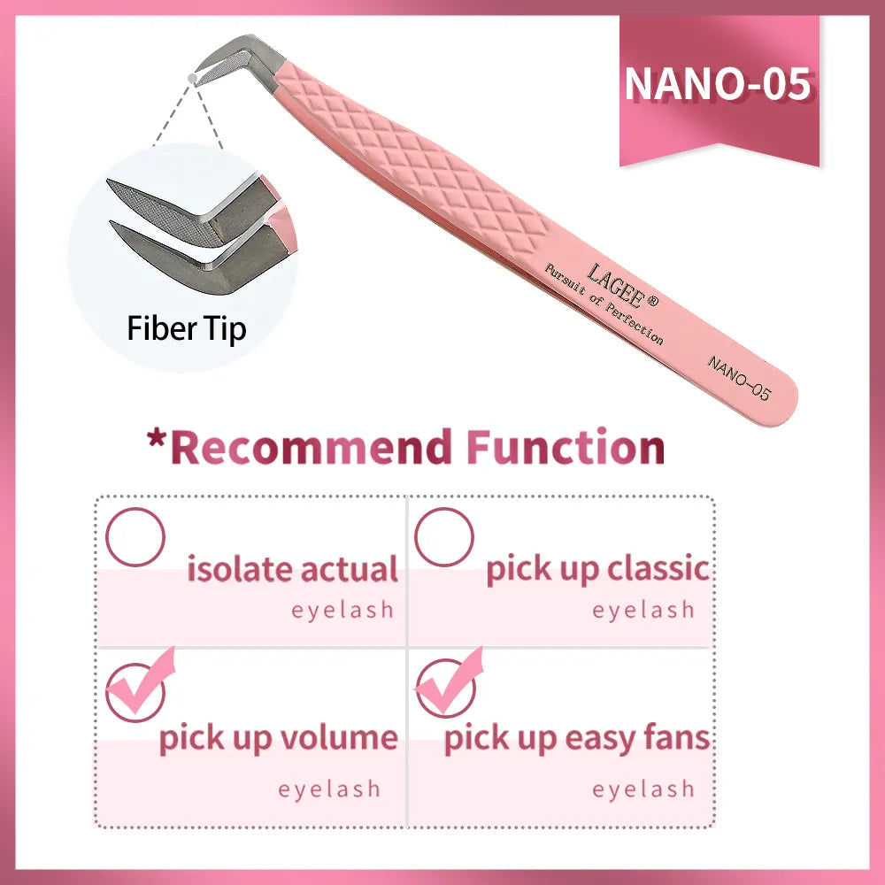 LAGEE Fiber Tip Eyelash Extension Tweezer Grooming Basics