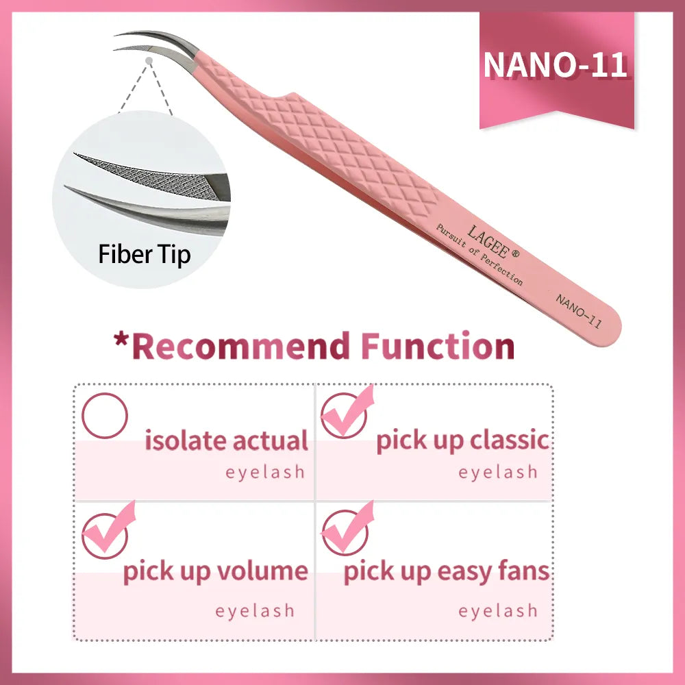 LAGEE Fiber Tip Eyelash Extension Tweezer Grooming Basics