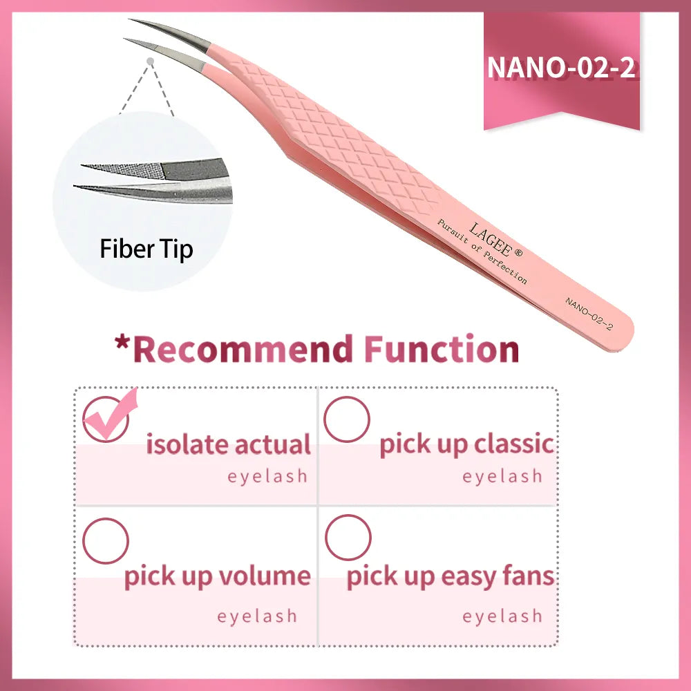 LAGEE Fiber Tip Eyelash Extension Tweezer Grooming Basics