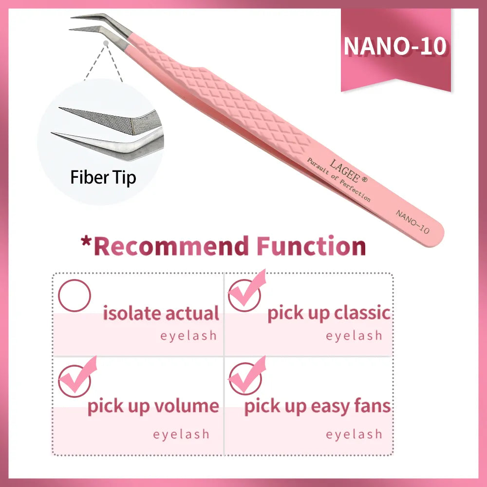 LAGEE Fiber Tip Eyelash Extension Tweezer Grooming Basics