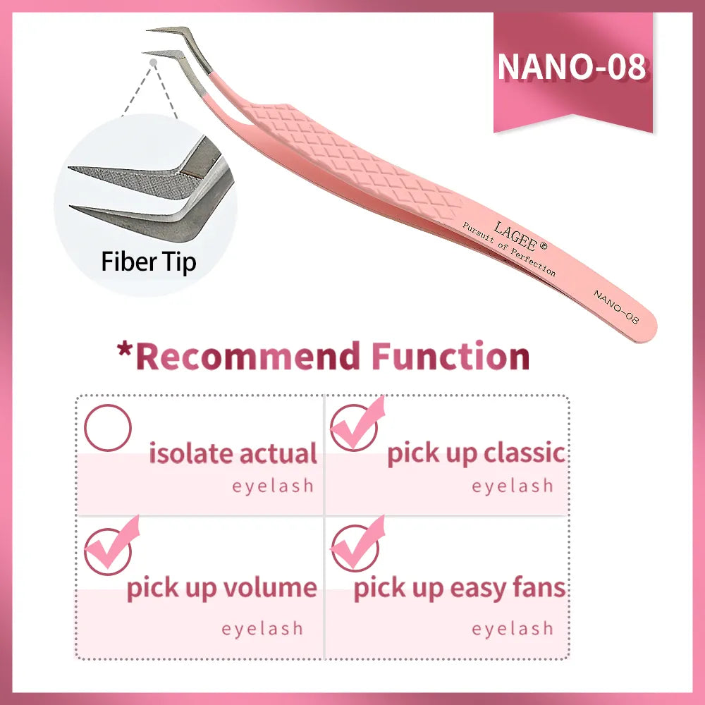 LAGEE Fiber Tip Eyelash Extension Tweezer Grooming Basics