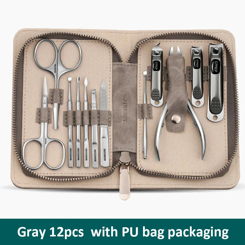 Manicure Set 12 In 1 Full Function Kit Grooming Basics