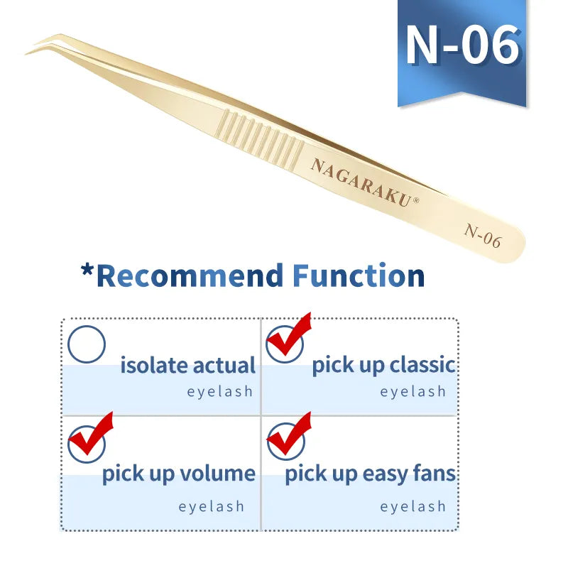 NAGARAKU Eyelash Extension Tweezers Grooming Basics