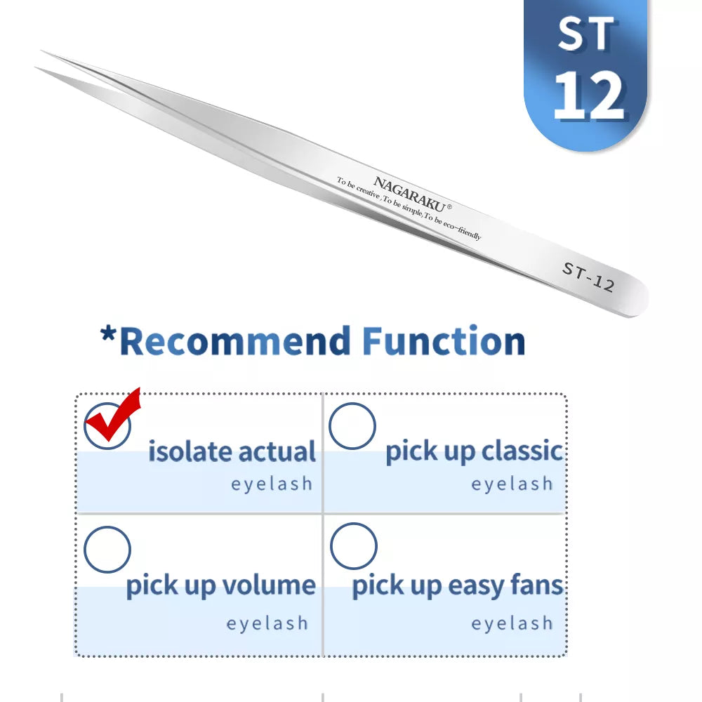 NAGARAKU Eyelash Extension Tweezers Grooming Basics