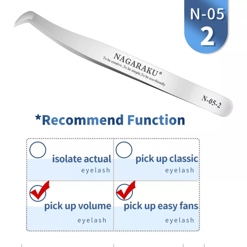 NAGARAKU Eyelash Extension Tweezers Grooming Basics