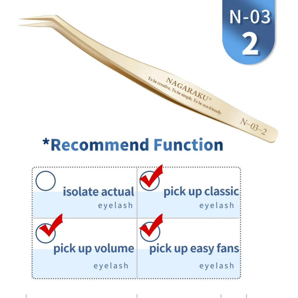 NAGARAKU Eyelash Extension Tweezers Grooming Basics