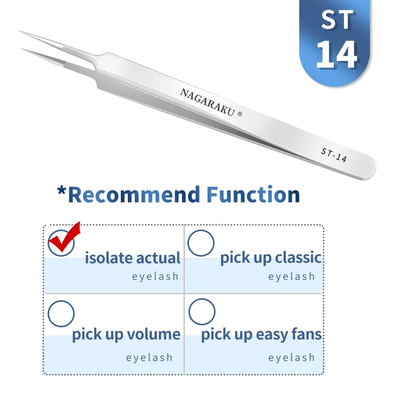 NAGARAKU Eyelash Extension Tweezers Grooming Basics