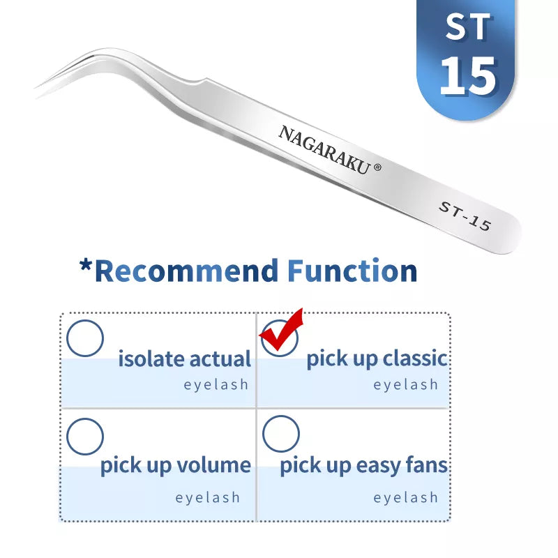 NAGARAKU Eyelash Extension Tweezers Grooming Basics