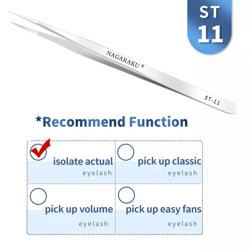 NAGARAKU Eyelash Extension Tweezers Grooming Basics