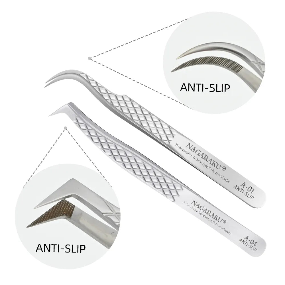 NAGARAKU Eyelash Extension Tweezers Grooming Basics