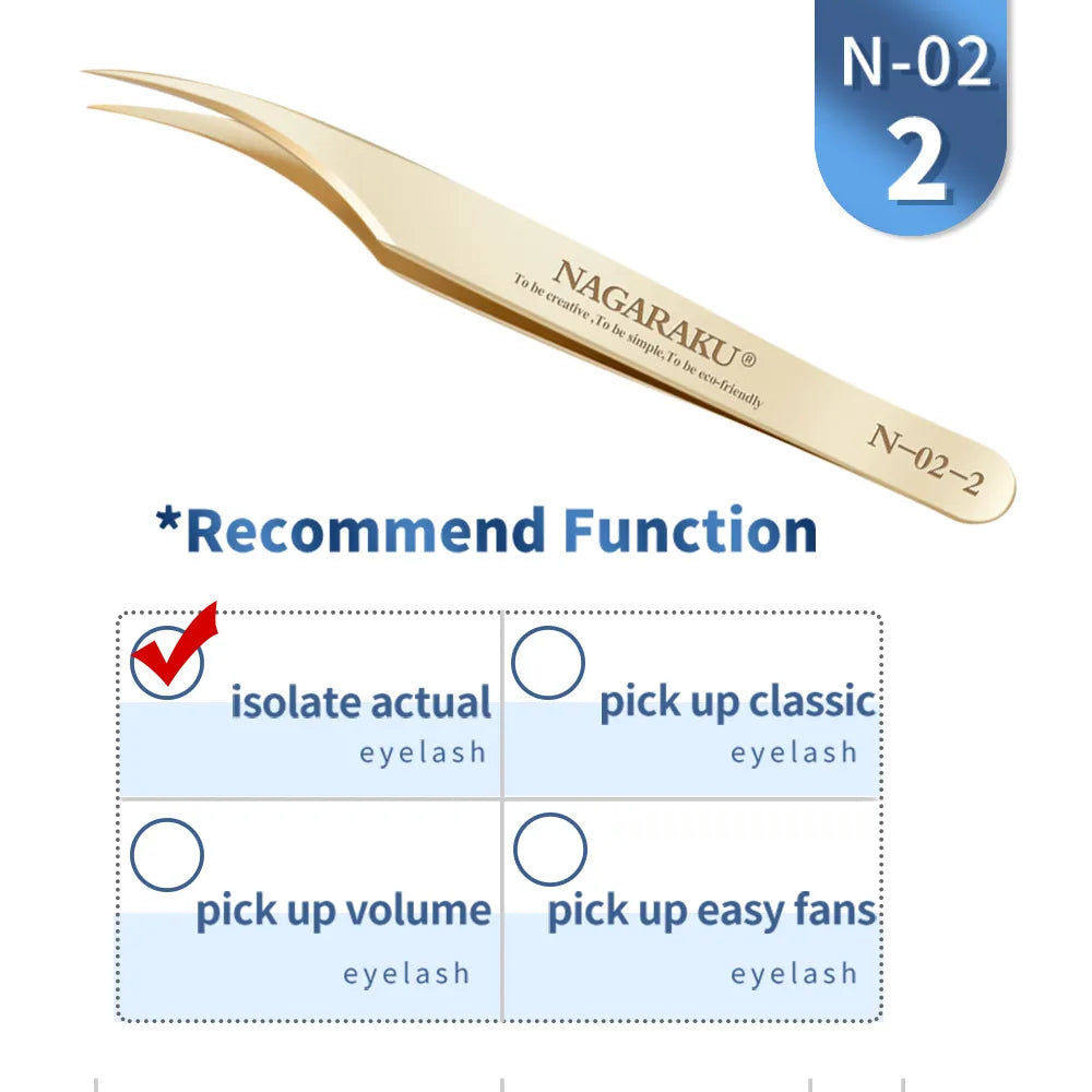 NAGARAKU Eyelash Extension Tweezers Grooming Basics