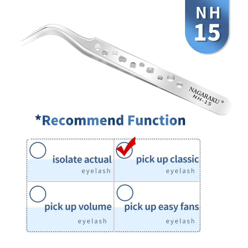 NAGARAKU Eyelash Extension Tweezers Grooming Basics