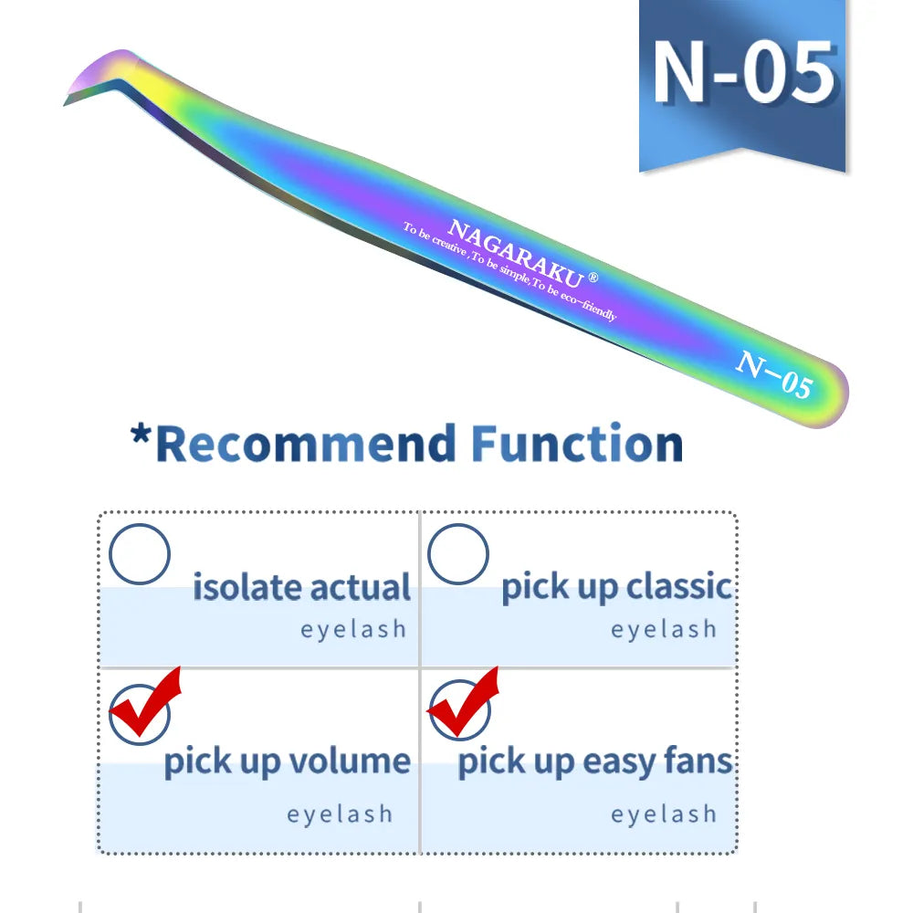 NAGARAKU Eyelash Extension Tweezers Grooming Basics