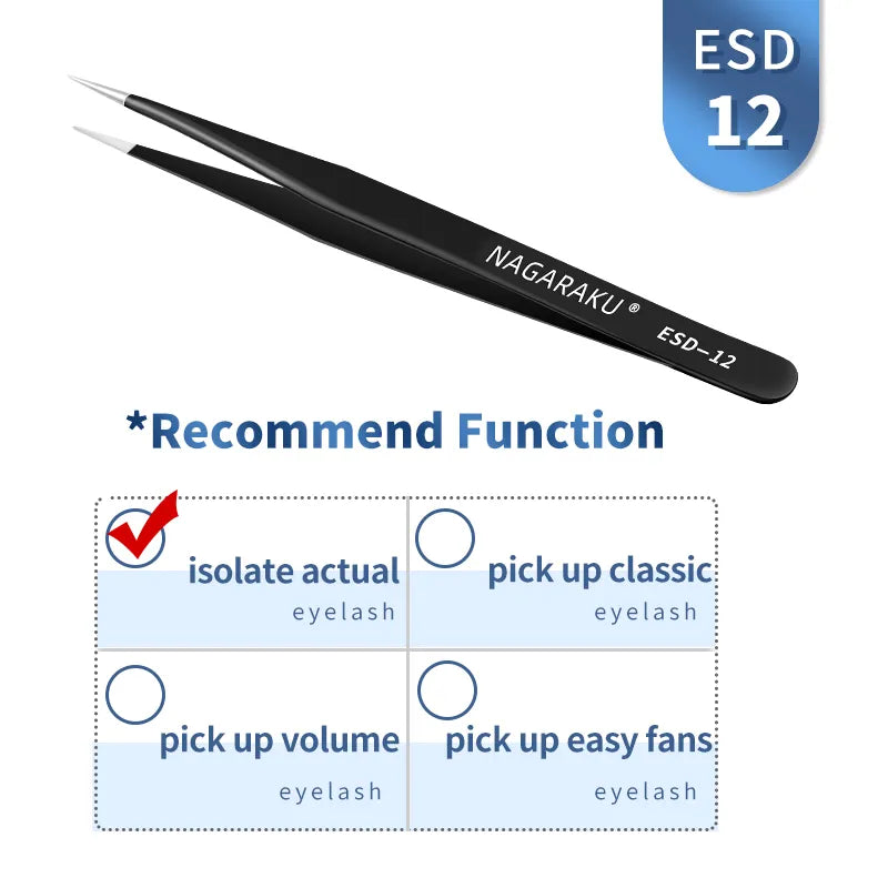 NAGARAKU Eyelash Extension Tweezers Grooming Basics