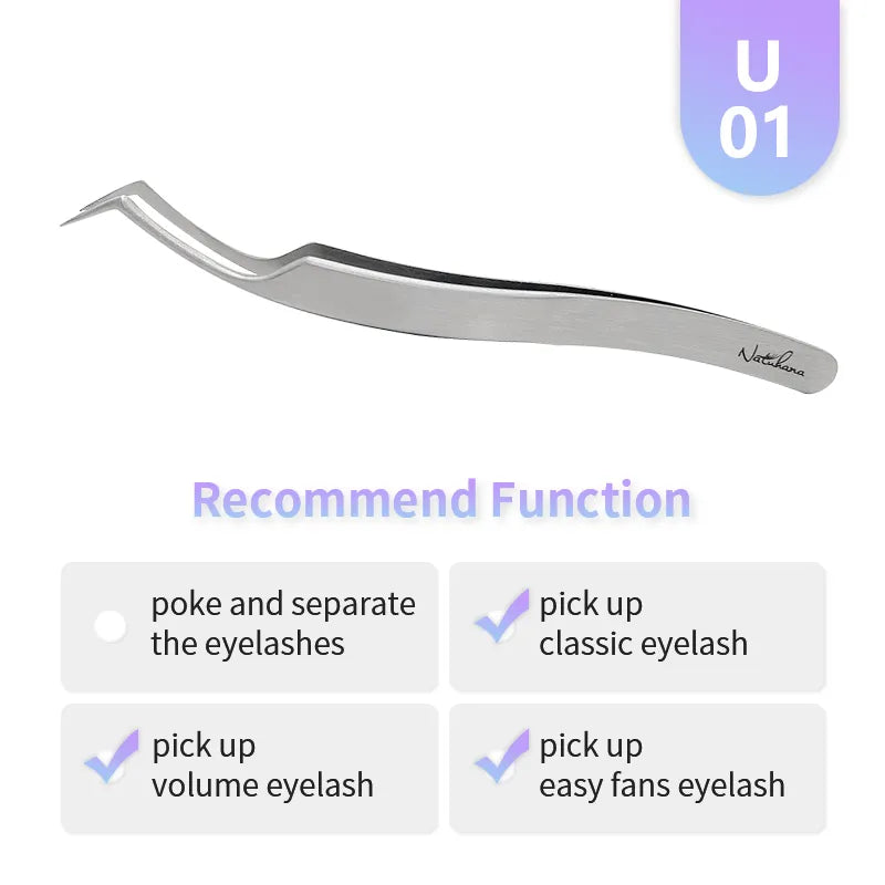 NATUHANA Straight Eyelash Extension Tweezers Grooming Basics