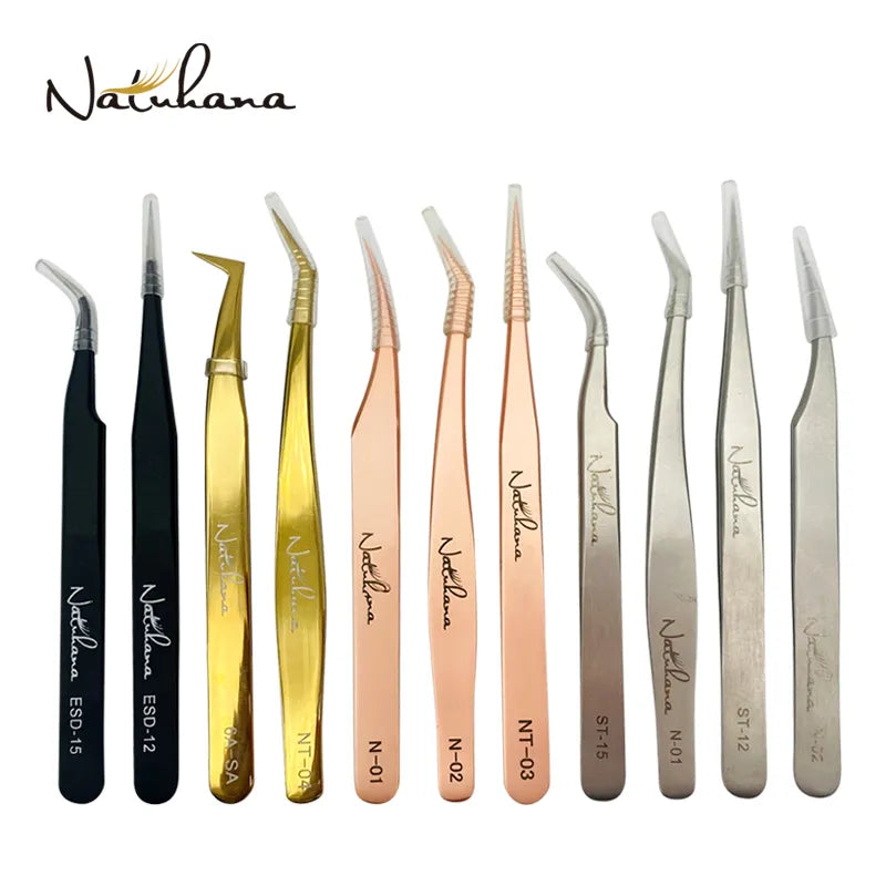 NATUHANA Straight Eyelash Extension Tweezers Grooming Basics