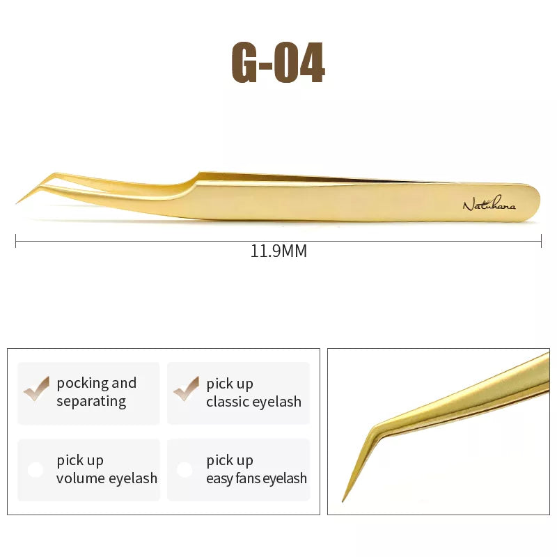 NATUHANA Straight Eyelash Extension Tweezers Grooming Basics