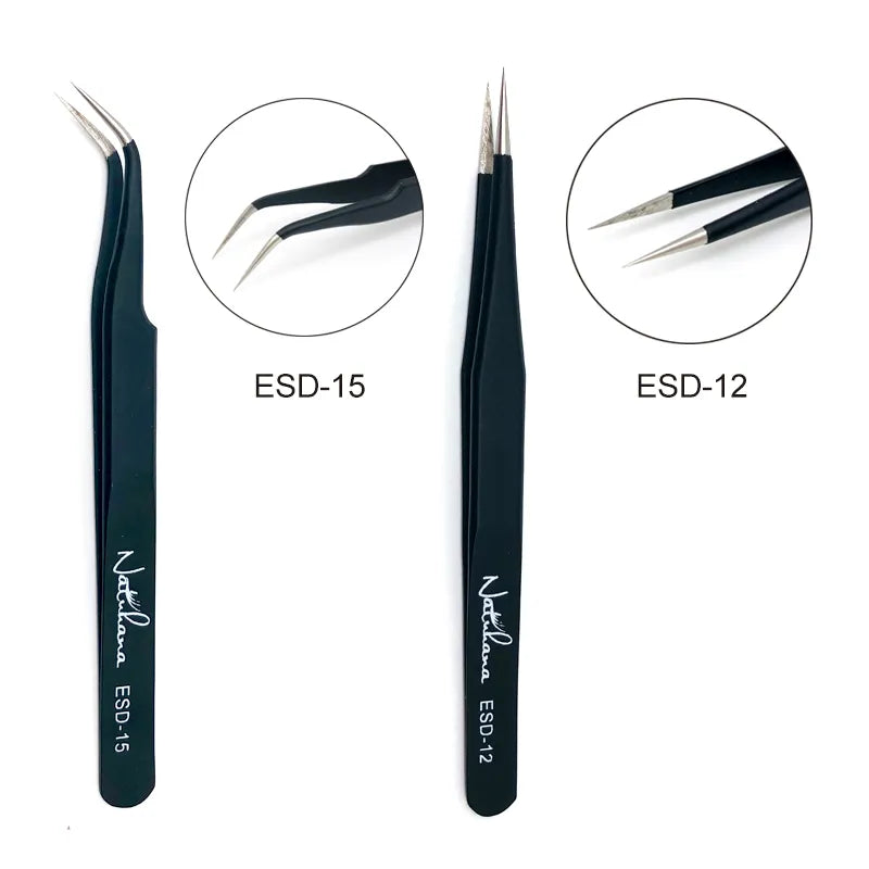 NATUHANA Straight Eyelash Extension Tweezers Grooming Basics