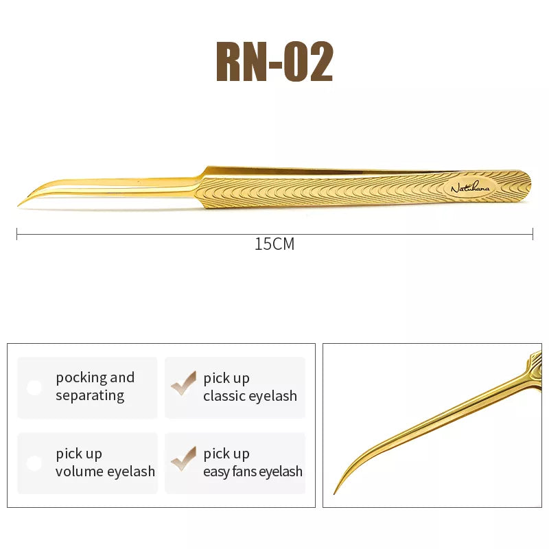 NATUHANA Straight Eyelash Extension Tweezers Grooming Basics