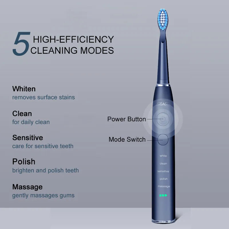 Seago Electric Sonic Toothbrush Grooming Basics